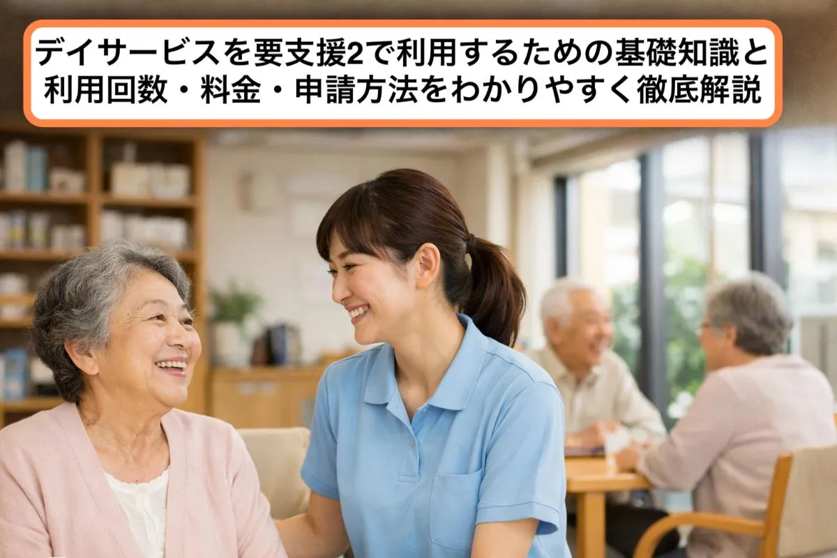 デイサービスを要支援2で利用するための基礎知識と利用回数・料金・申請方法をわかりやすく徹底解説