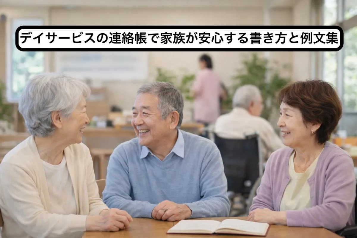 デイサービスの連絡帳で家族が安心する書き方と例文集