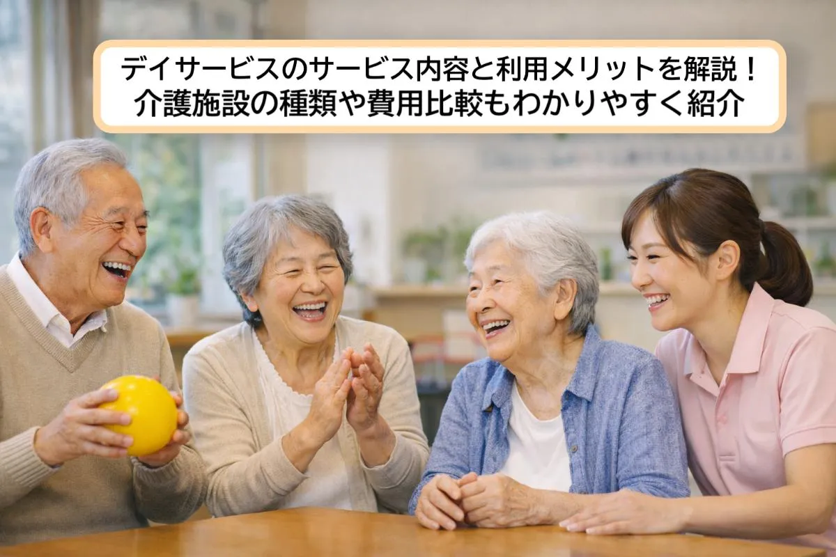 デイサービスのサービス内容と利用メリットを解説！介護施設の種類や費用比較もわかりやすく紹介
