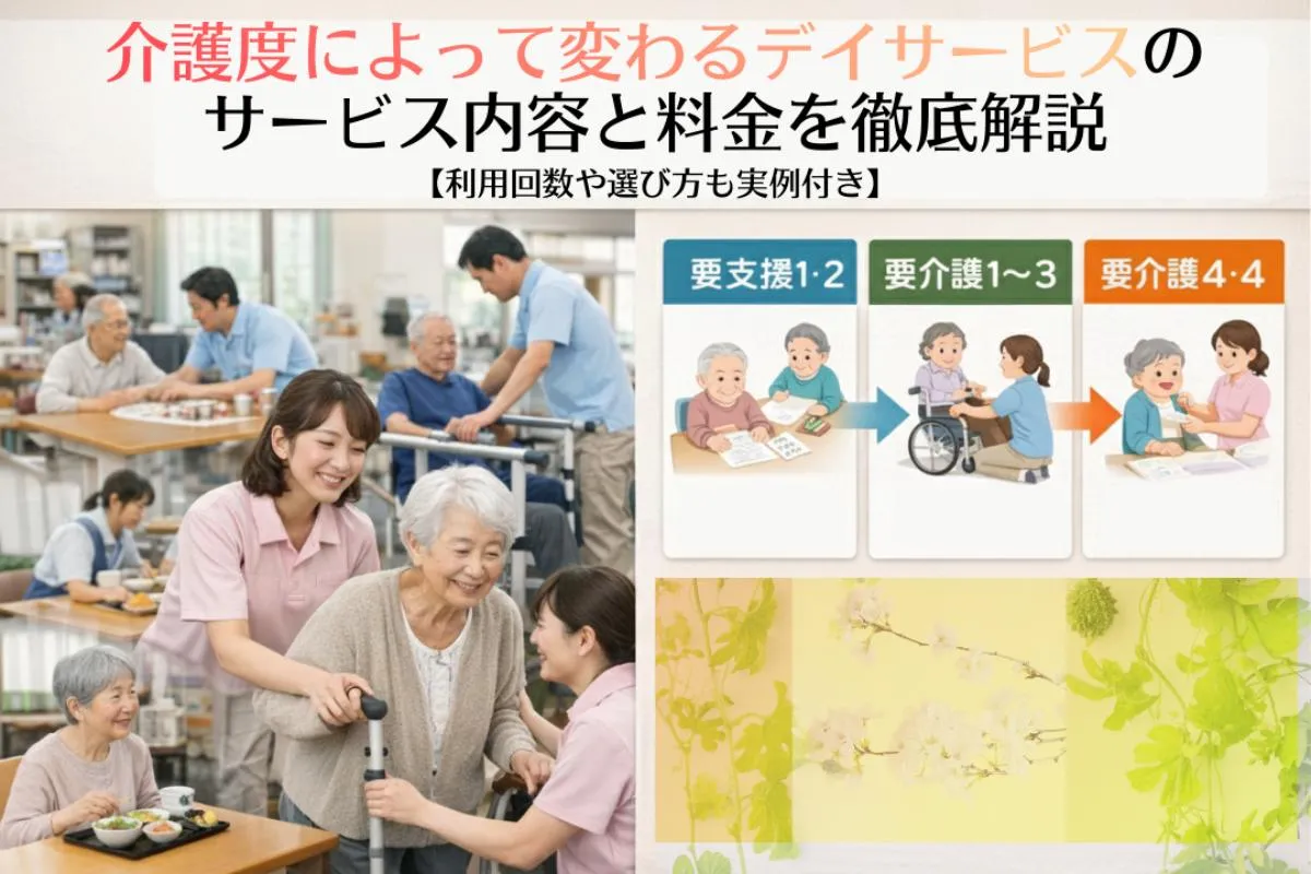 介護度によって変わるデイサービスのサービス内容と料金を徹底解説【利用回数や選び方も実例付き】