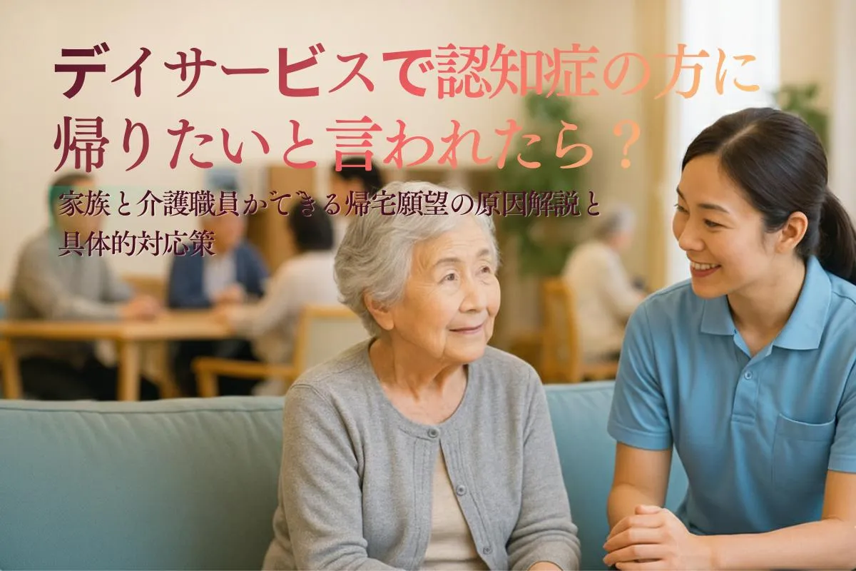 デイサービスで認知症の方に帰りたいと言われたら？家族と介護職員ができる帰宅願望の原因解説と具体的対応策